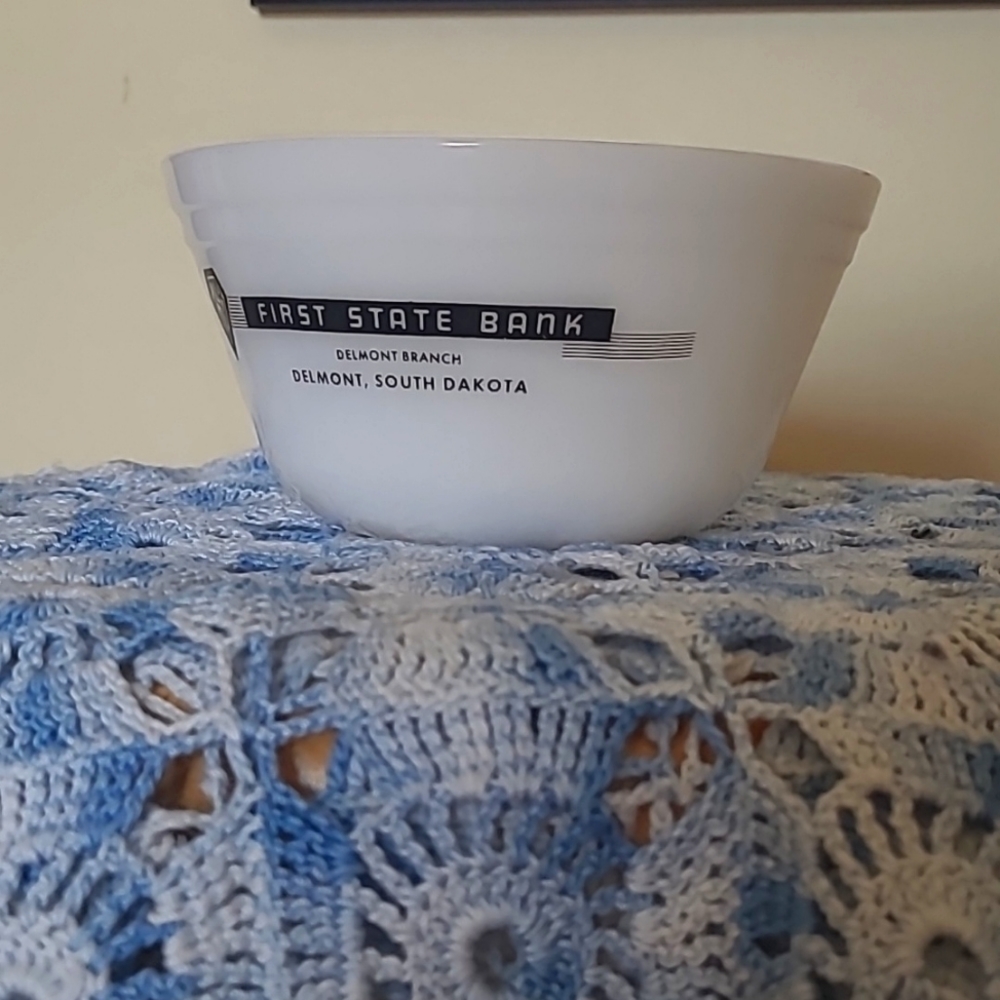 Federal Milk Glass Promotional Bowl
